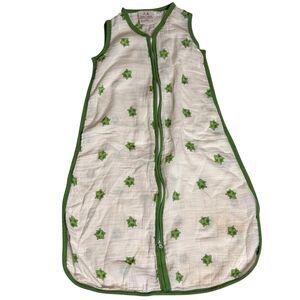 Aden & Anais Turtle Muslin Sleep Sack Pajama Infant Baby Green 6 12 Month bv